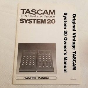 Original Vintage TASCAM System 20 Owner's Manual